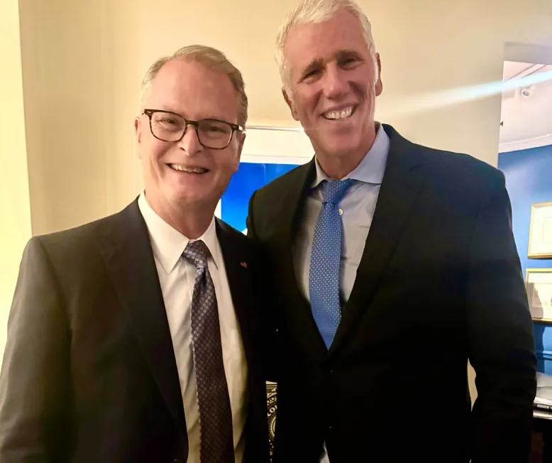 Adam Hamilton with Paul Raushenbush at the Washington fundraiser